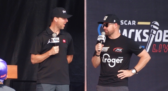 Denny Hamlin and Ricky Stenhouse Jr.
