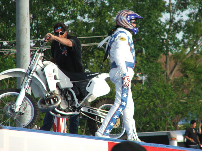Robbie checks the landing ramp