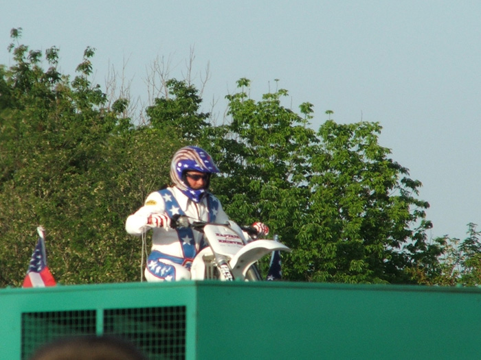 Robbie checks the take off ramp