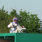 Robbie checks the take off ramp