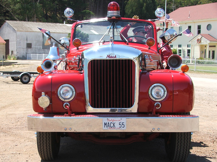 Big Red Shiny Mack Fire Engine