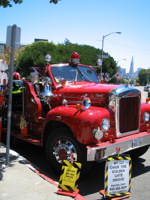 Big Red Shiny Mack Fire Engine