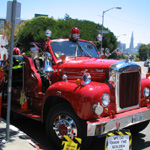 Big Red Shiny Mack Fire Engine