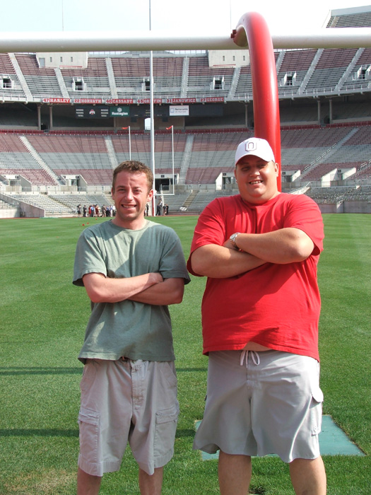 Carl and Derek on the field