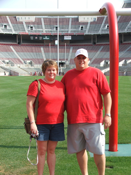 Crissy and Derek on the field