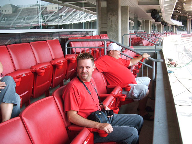 Me and Derek in the luxury suite