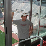 Tyler in the luxury suite