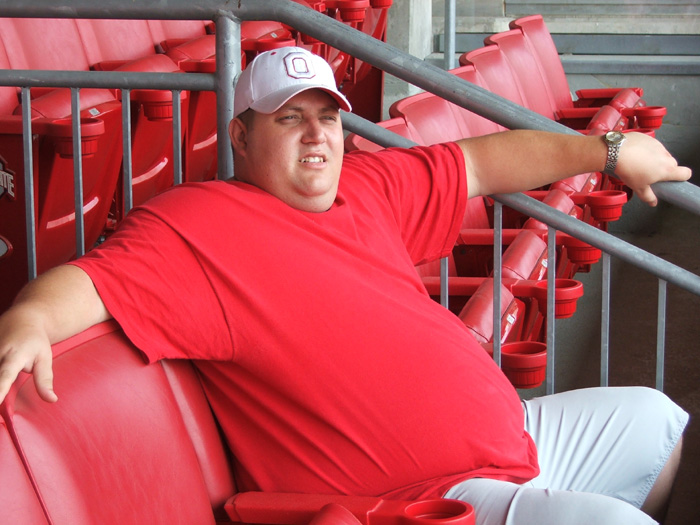 Derek in the the luxury suite