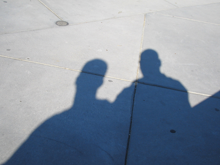 Mine and Chad's shadows