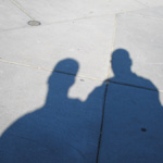 Mine and Chad's shadows
