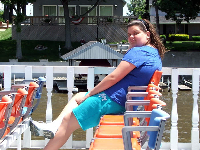 Sarah on the Shafer Queen