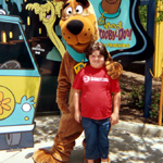 Sarah with Scooby Doo