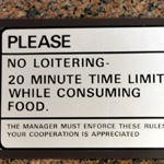 Sign at McDonalds
