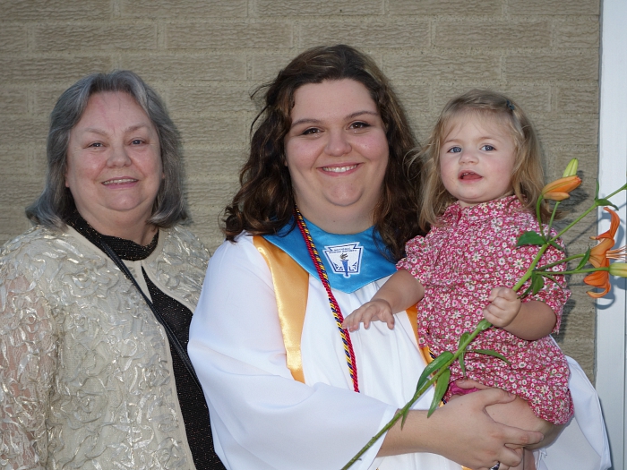 Mom, Sarah and Emma