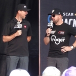 Denny Hamlin and Ricky Stenhouse Jr.