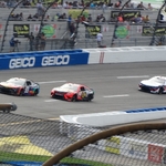 #99 Daniel Suarez, #19 Martin Truex Jr. and #24 William Byron